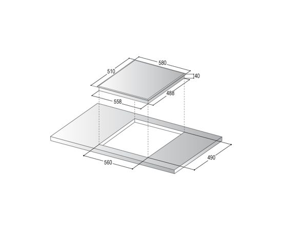 Greentek Built in ceramic hob Fabita BTE640