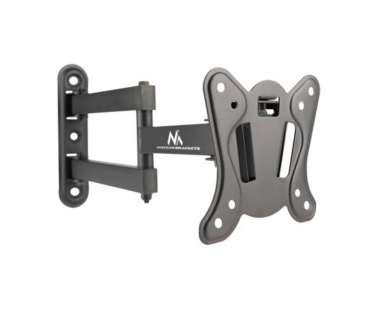 Maclean MC-417 Full Motion TV Monitor Wall Mount 13-32" 30kg max. VESA 100x100 Black Powder Coated Universal Holder Bracket Adjustable Wall Distance Rotating Tilting