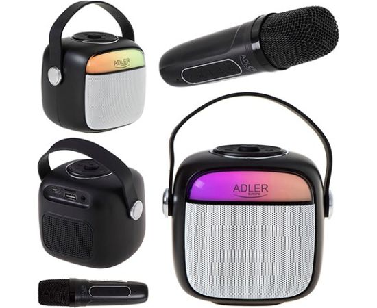 Adler AD 1199 black Karaoke speaker with microphone - SD/USB/AUX/Bluetooth