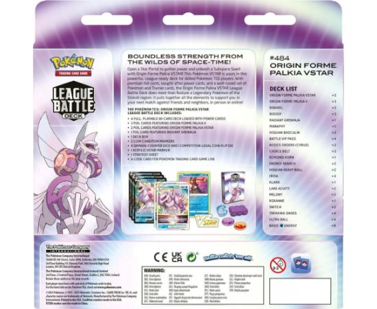 Pokemon Karty Origin Forme Palkia VSTAR League Battle Deck