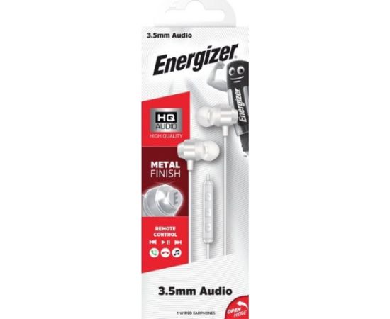 Słuchawki Energizer Energizer Classic CIA10 - Słuchawki przewodowe jack 3,5 mm (Biały)