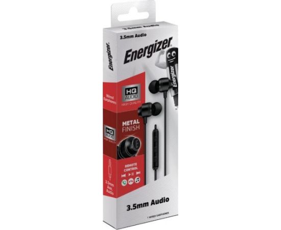 Słuchawki Energizer Energizer Classic CIA10 - Słuchawki przewodowe jack 3,5 mm (Czarny)