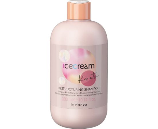 INEBRYA_Ice Cream Keratin restrukturyzujący szampon do włosów z keratyną 300ml