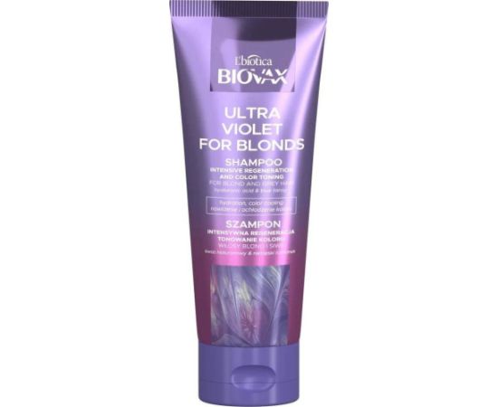 L'BIOTICA_Biovax Ultra Violet For Blonds Shampoo intensywnie regenerujący szampon tonujący do włosów blond i siwych 200ml