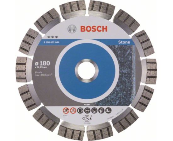 Dimanta griešanas disks Bosch BEST FOR STONE; 180 mm