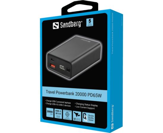 Sandberg 420-95 Travel Powerbank 20000 PD65W