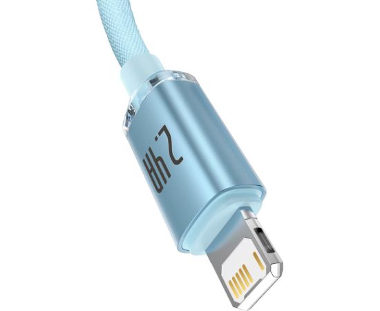 Baseus cable Crystal Shine USB - Lightning 2,0 m 2,4A sky blue