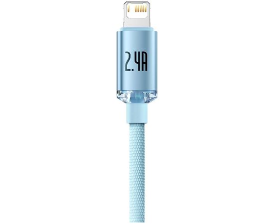 Baseus cable Crystal Shine USB - Lightning 2,0 m 2,4A sky blue