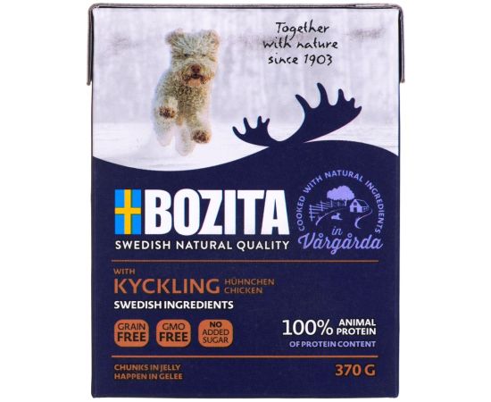 BOZITA Wet dog food Chunks in jelly Chicken 370 g