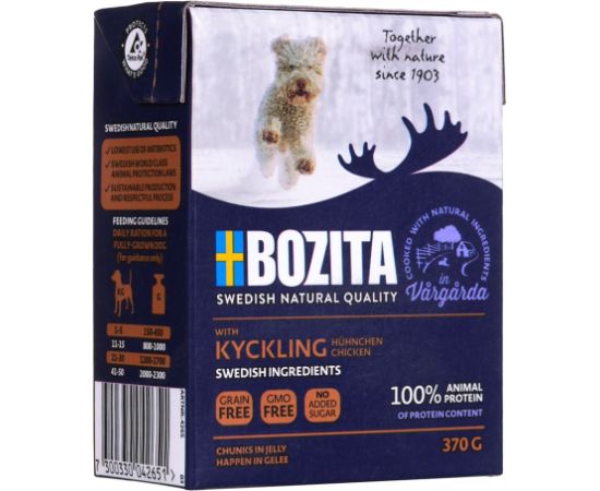 BOZITA Wet dog food Chunks in jelly Chicken 370 g