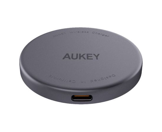 Magnetic Wireless Charger MagFusion Aukey LC-MC10, 15W Qi2 (black)