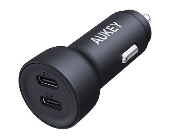 Wall charger Aukey CC-Y23, 2xUSB-C, 65W (black)