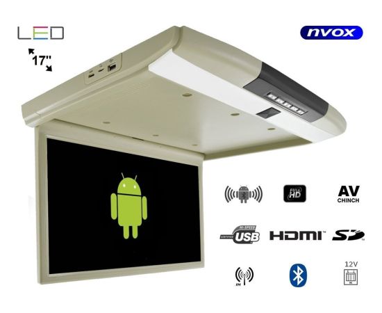 Monitor Nvox Monitor podwieszany podsufitowy led 17cali z systemem android usb fm bt wifi 12v/24v