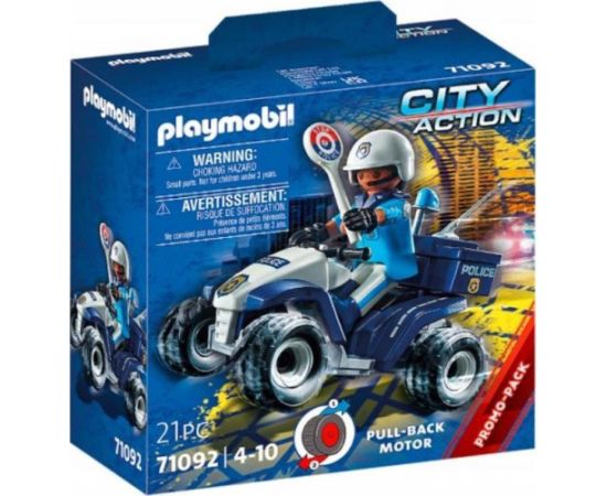 Playmobil PLAYMOBIL 71092 Police Speed Quad Construction Toy