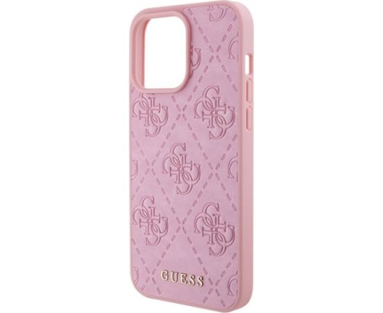 Guess Leather 4G Stamped Back Case Aizsargapvalks Priekš Apple iPhone 15 Pro Max