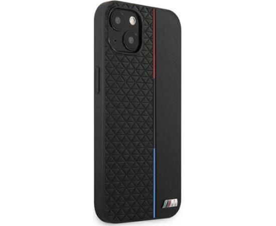 BMW M kolekcija BMHCP13MTRTBK Back Case Aizmugurējais Ādas Apvalks Telefonam Apple iPhone 13