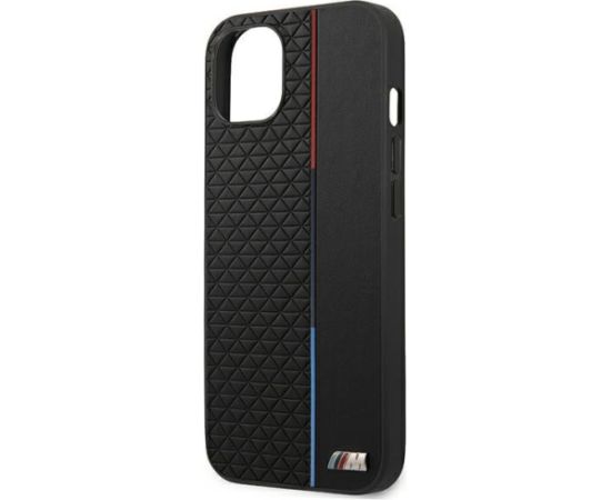 BMW M kolekcija BMHCP13MTRTBK Back Case Aizmugurējais Ādas Apvalks Telefonam Apple iPhone 13