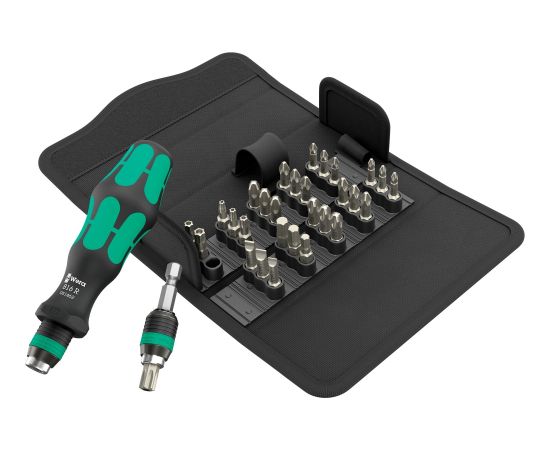 Wera Kraftform Kompakt 70 Universal, 32-piece, bit set (black/green, 1/4, incl. plug-in handle)