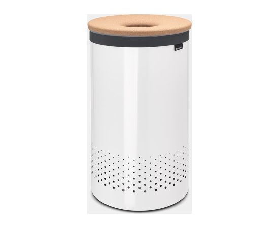 BRABANTIA Laundry Bin veļas grozs, 60l , Cork Lid - White - 104404