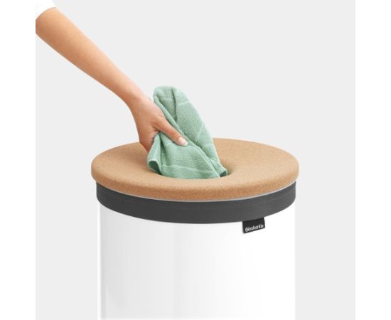 BRABANTIA Laundry Bin veļas grozs, 60l , Cork Lid - White - 104404