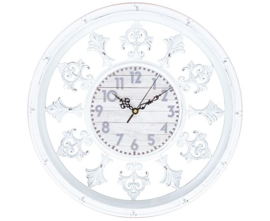 Wall clock ORNAMENT D44cm, white