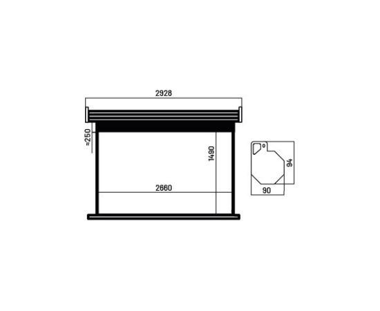 Overmax Automatic Screen 120 - suspended projector screen