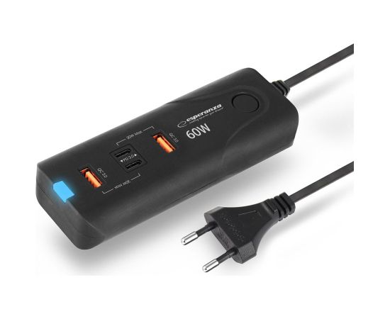 Esperanza EZC109 mains charger 60W Black