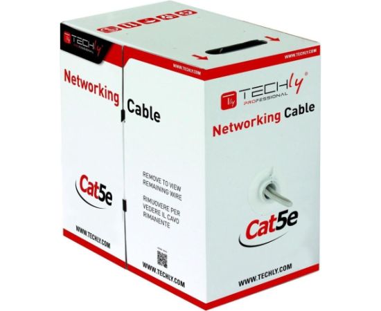 Techly ITP8-FLU-0305 networking cable Grey 305 m Cat5e U/UTP (UTP)