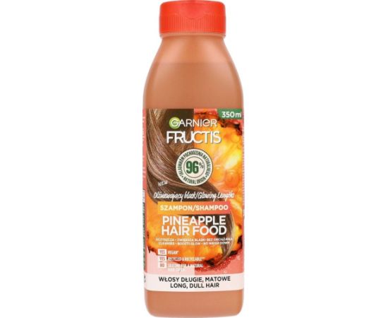 Fructis Hair Food Szampon olśniewający blask do włosów długich i matowych - Pineapple 350ml