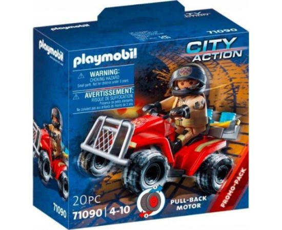 Playmobil PLAYMOBIL 71090 Fire Brigade Speed Quad Construction Toy