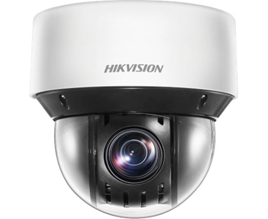 Hikvision 4MP IP speed dome camera, H265+ 1/2.8" progressive CMOS, 2560 × 1440 Effective Pixels, 25fps@1440P, 0° to 360° Pan, -5° to 90° Tilt, 0.005 Lux @ (F1.6, AGC ON), B/W: 0.001 Lux @ (F1.6, AGC ON), 0 Lux with IR