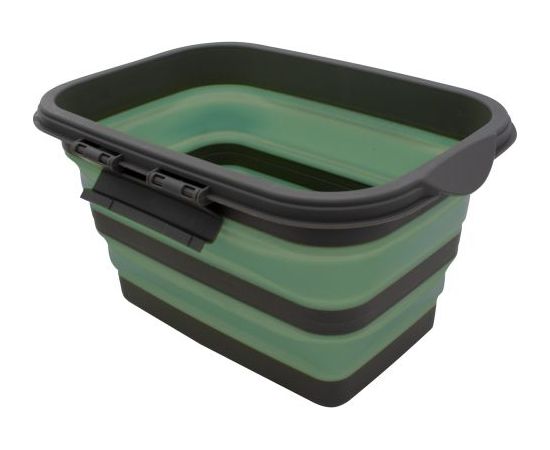 Eurotrail Foldable Basket With Lid L / Zaļa / Melna / 15 L