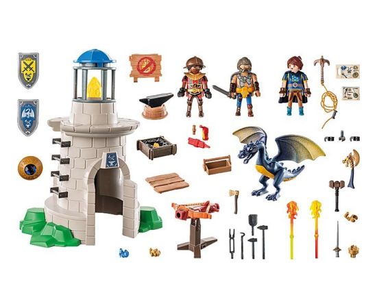 Playmobil PLAYMOBIL 71483 Novelmore Knight's Tower with Blacksmith and Dragon, construction toy