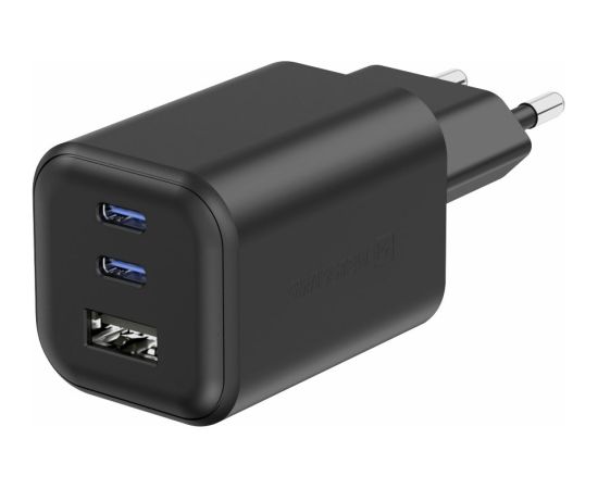 Swissten Travel 3арядное устройство GaN 2x USB-C / PD USB-A / 18W QC / 65W