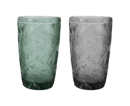 Drinking glass LEAF 350ml tall, green