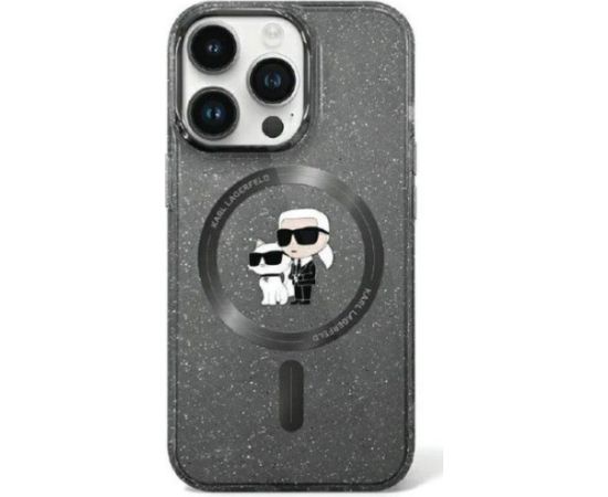 Karl Lagerfeld Apple  iPhone 11 / Xr 6.1 hardcase Karl&Choupette Glitter MagSafe Black