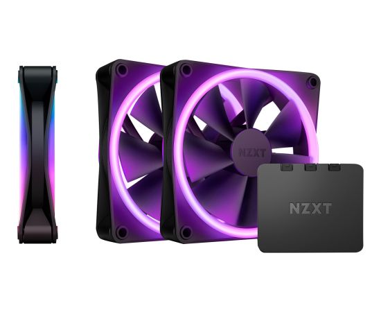 NZXT F120 RGB DUO Triple 120x120x25, case fan (black, pack of 3, incl. RGB controller)