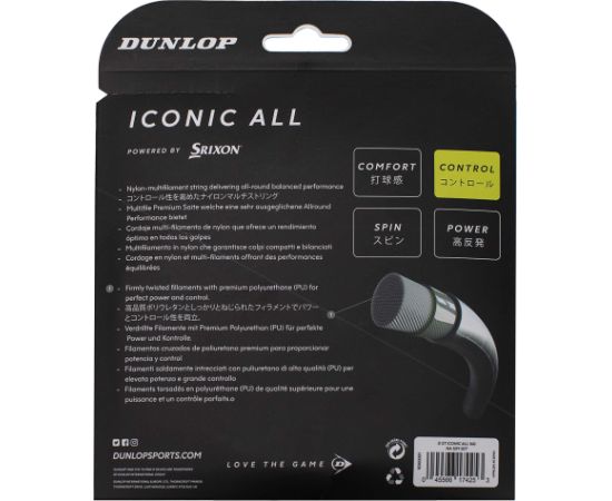 Tennis string Dunlop Iconic All 16G/1.30mm/12m Multifilament Natural