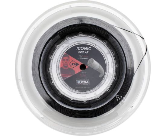 Squash strings DUNLOP ICONIC PRO AF 18G BLACK 200M REEL