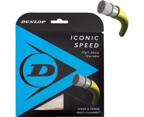 Tennis string Dunlop Iconic Speed 17G/1.30mm/12m Multifilament Natural