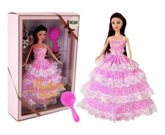 Lalka Barbie Lean Sport Lalka ciemnowłosa Księżniczka różowa suknia szczotka 28cm