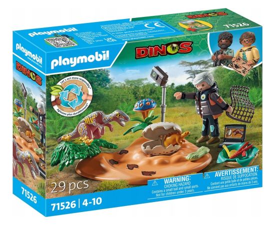 Playmobil Zestaw figurek Dinos 71526 Gniazdo Stegosaurusa i złodziej jaj