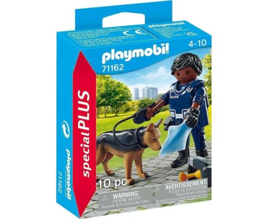 Playmobil Playmobil Policjant z psem tropiącym 71162