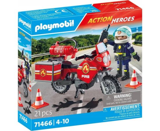 Playmobil Playmobil Action Heroes 71466 Motocykl straży pożarnej na miejscu wypadku