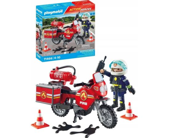 Playmobil Playmobil Action Heroes 71466 Motocykl straży pożarnej na miejscu wypadku