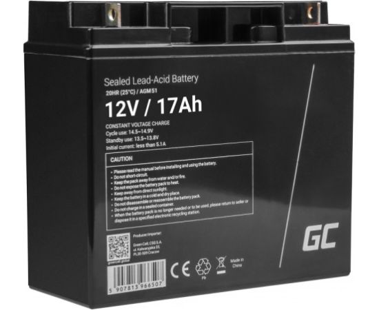 Green Cell AGM51 vehicle battery Sealed Lead Acid (VRLA) 17 Ah 12 V