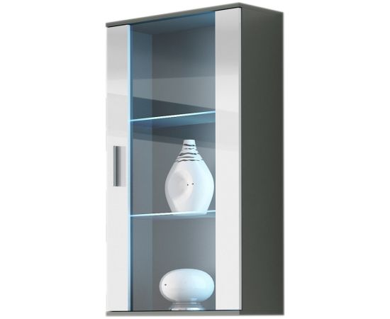 Cama Meble Cama hanging display cabinet SOHO grey/white gloss