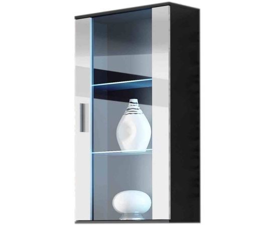 Cama Meble Cama hanging display cabinet SOHO black/white gloss