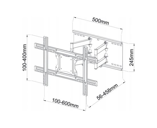 TV bracket 40 "-80" 60 kg ART AR-87