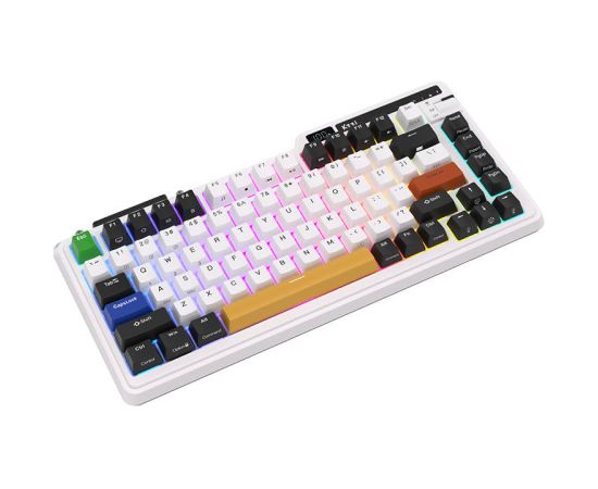 Wireless mechanical keyboard Royal Kludge KZZI K75 pro RGB, Moment Switch (black and white)